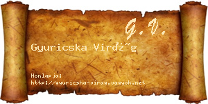 Gyuricska Virág névjegykártya