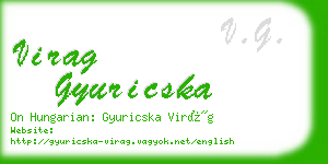 virag gyuricska business card